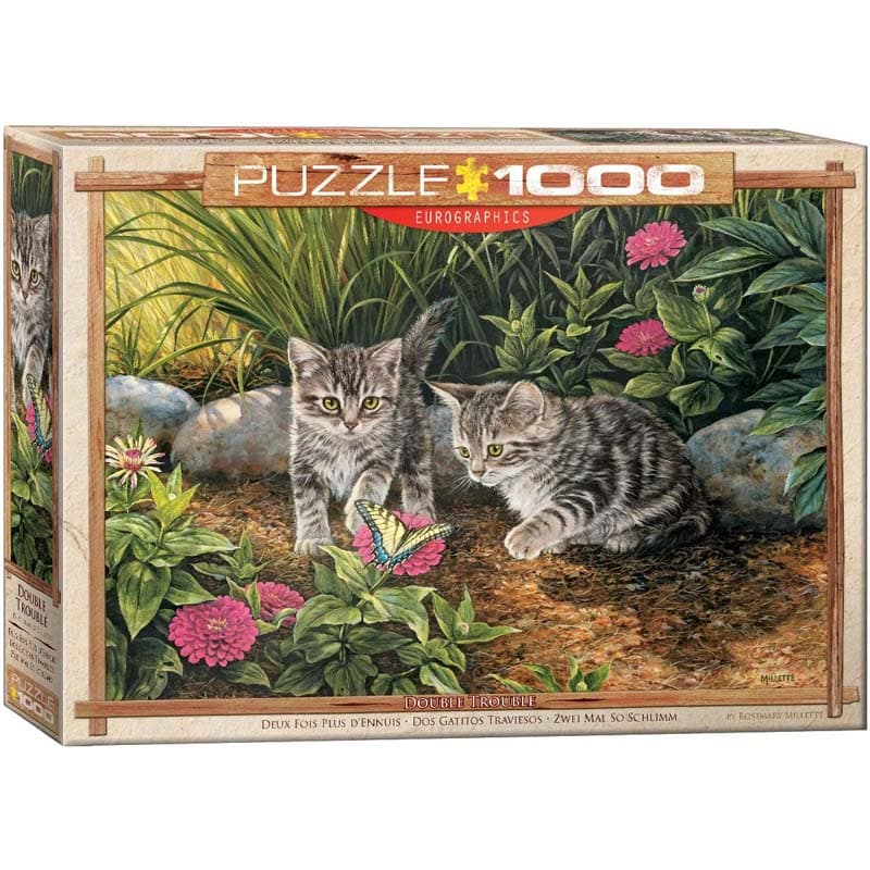 1000 Piece Puzzle - Double Trouble Kittens by Rosemary Millette