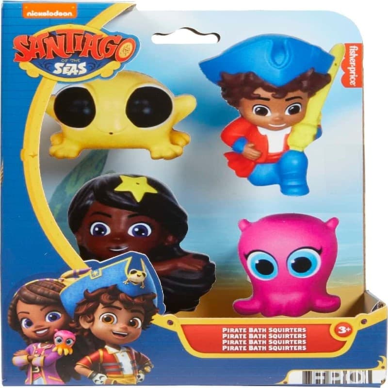 Fisher-Price Santiago of The Seas Pirate Bath Squirters Toys 4 Pack